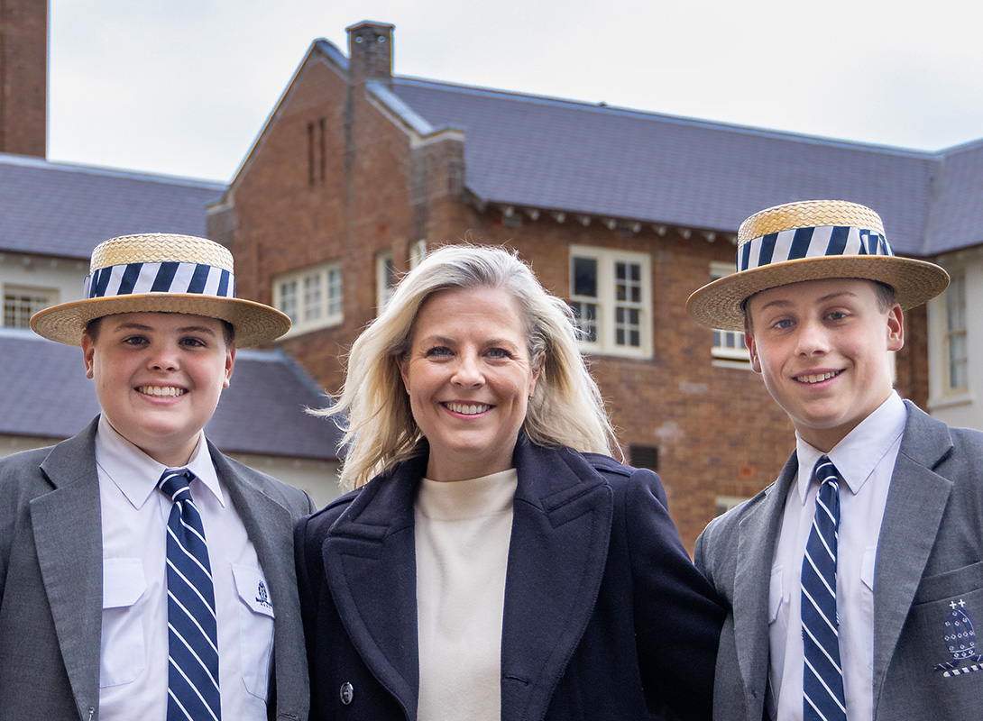 Shore School mother and sons