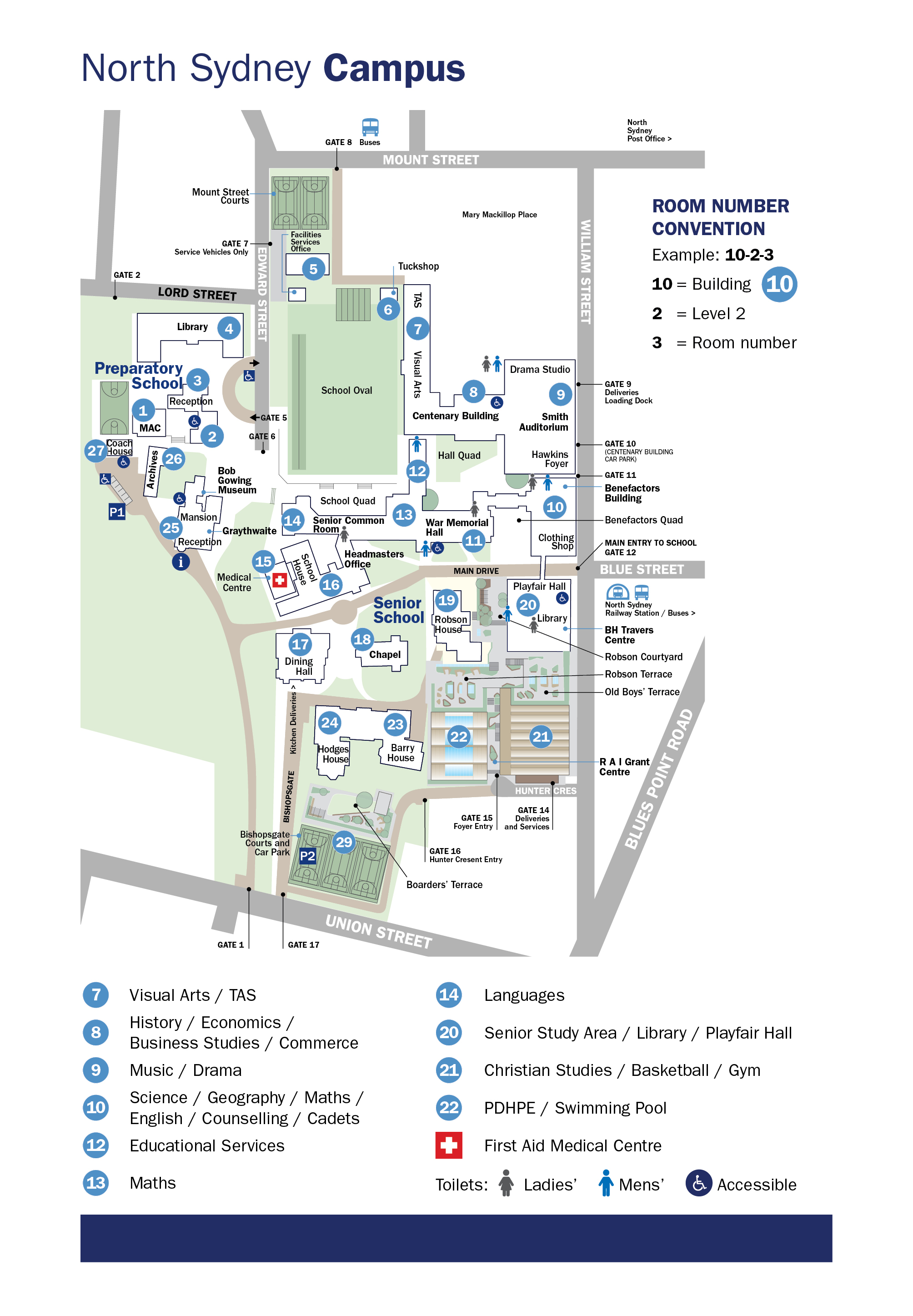 North Sydney Campus Map