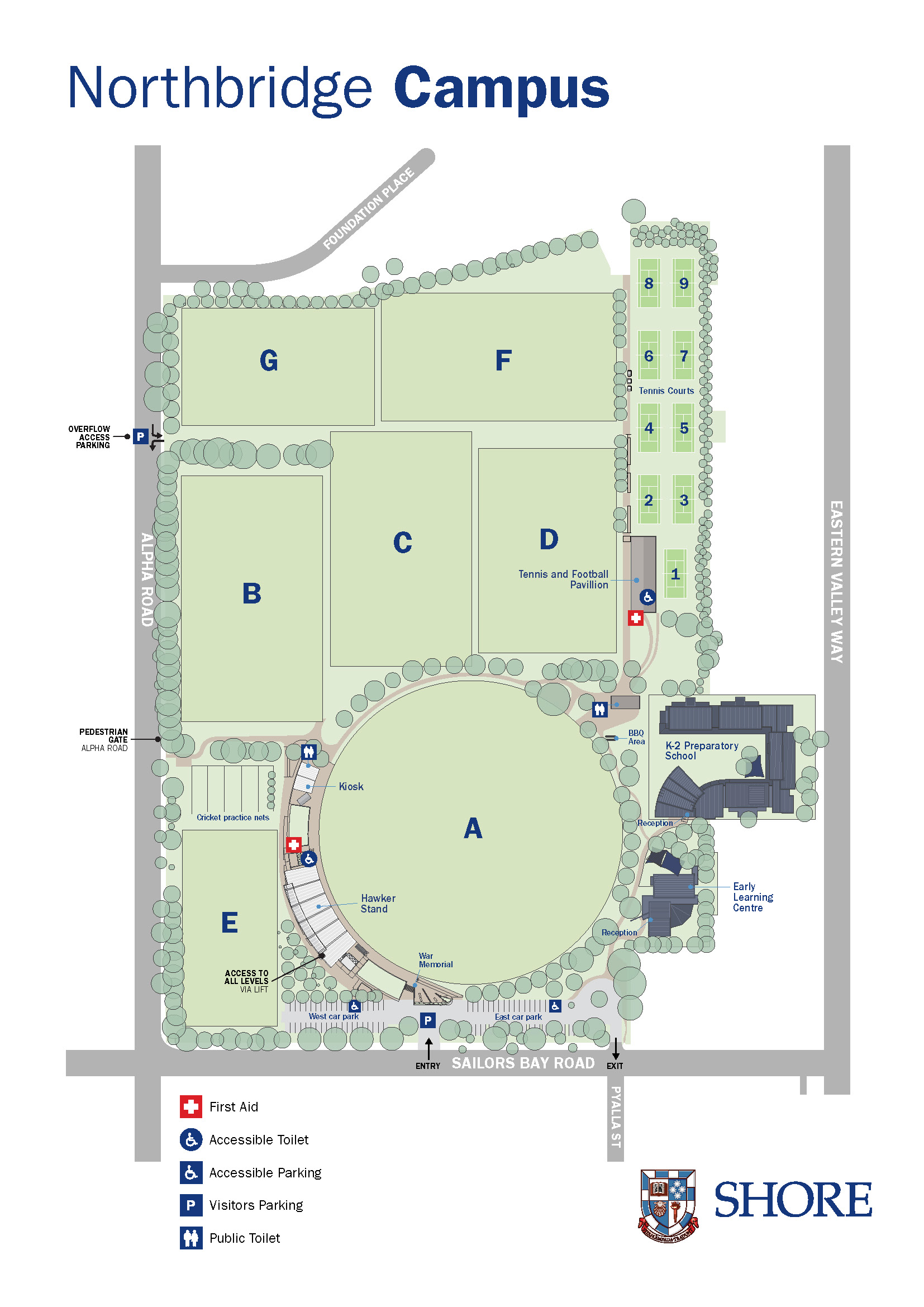 Northbridge Sydney Campus Map